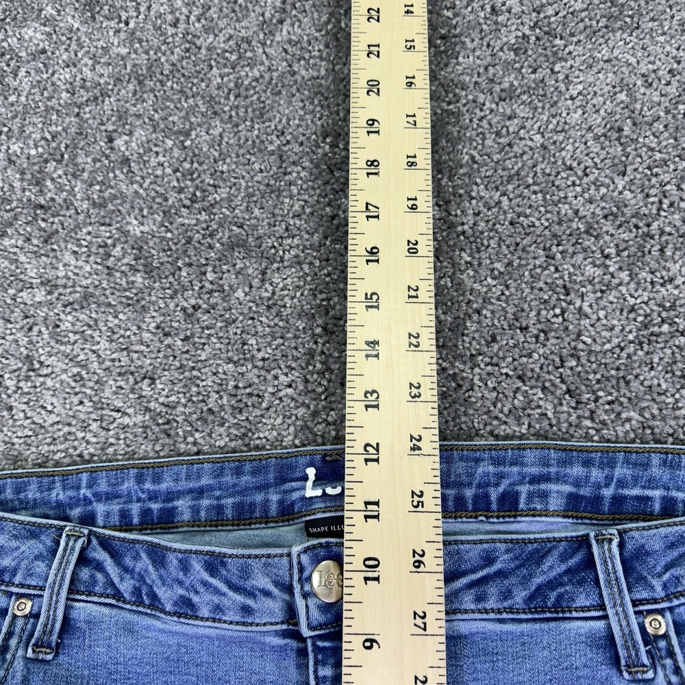 Lee Jeans Womens 20 Blue Shape Illusions Bootcut Stretch Denim Medium Wash - Picture 4 of 8
